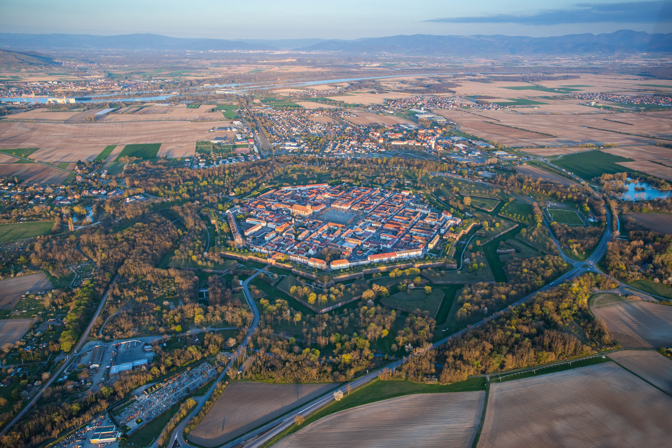 Neuf brisach vue du ciel