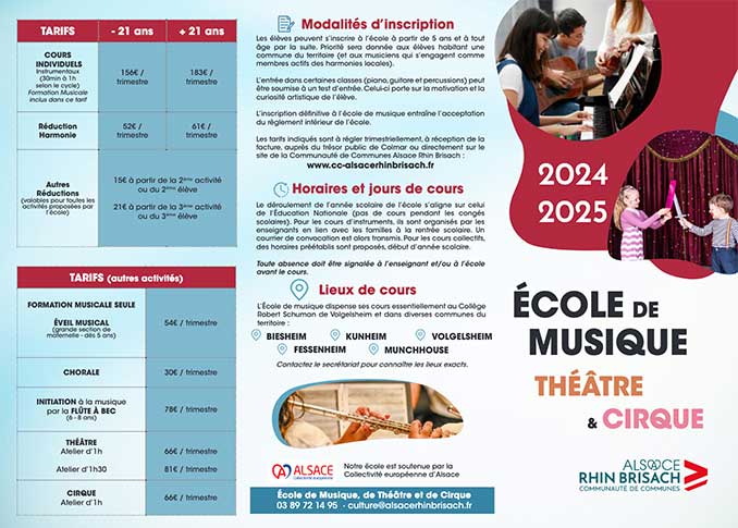 Flyer ecole de musique