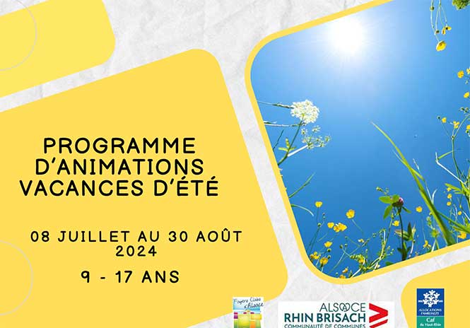 Programme animation été 2024