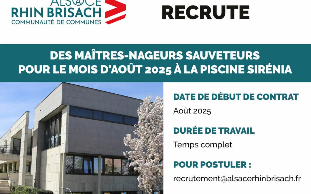 Maîtres-Nageurs Sauveteurs à la piscine Sirénia