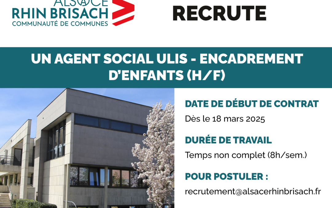 Agent social ULIS – Encadrement d’enfants (H/F)