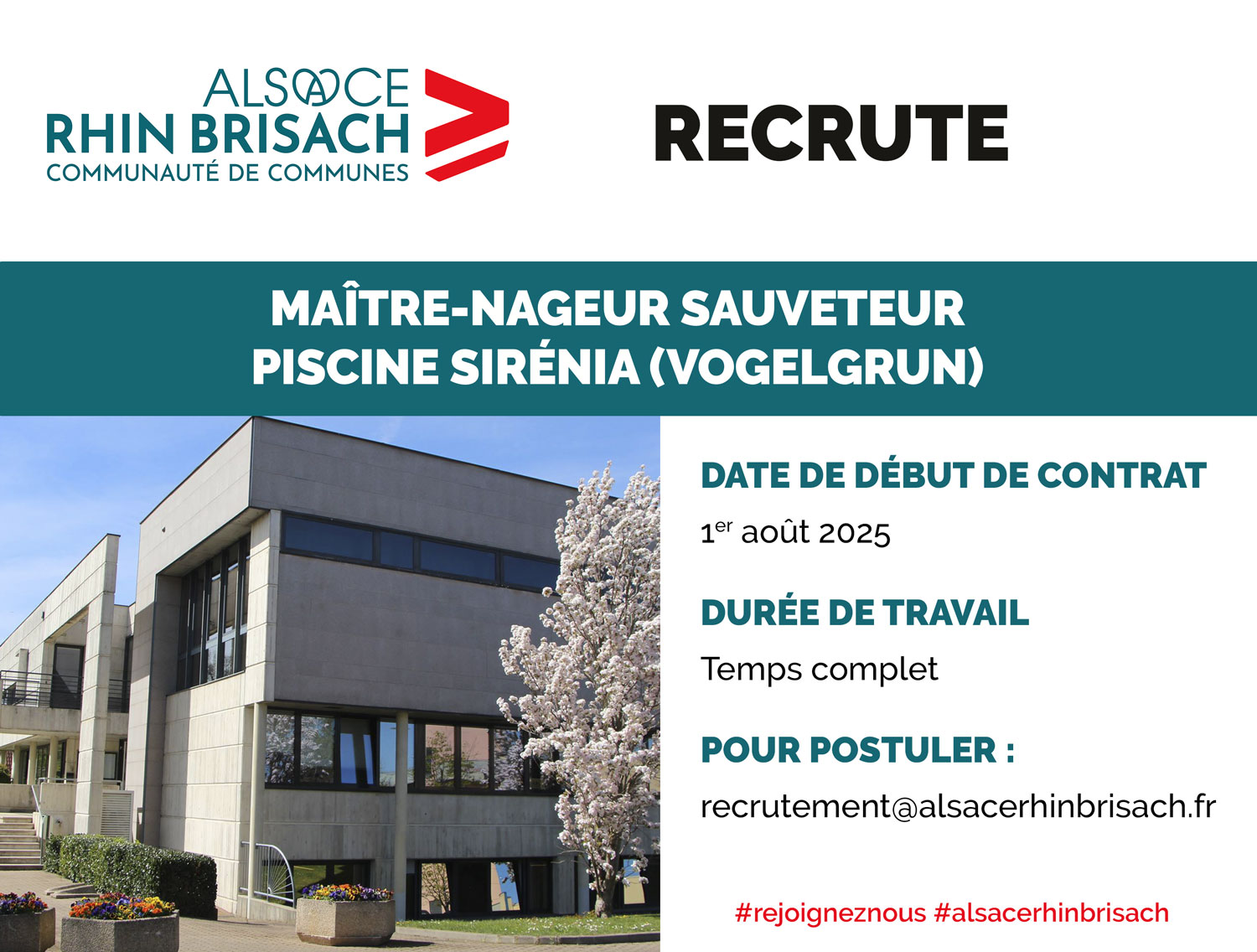 Maître nageur sauveteur piscine Sirénia