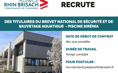 La CC Alsace Rhin Brisach recrute des renforts BNSSA