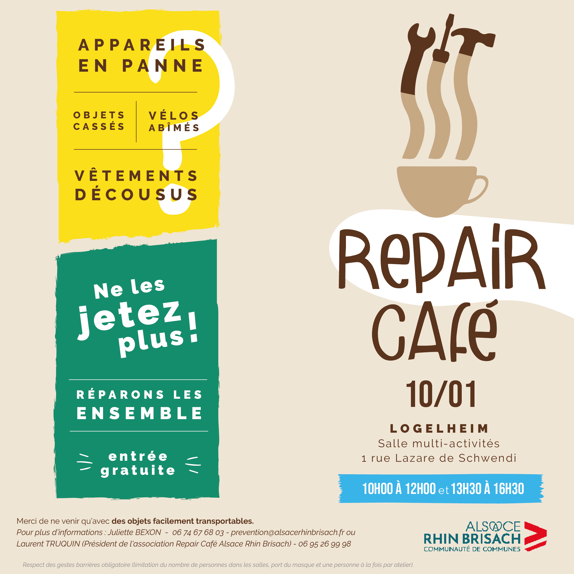 Repair café de janvier à Logelheim