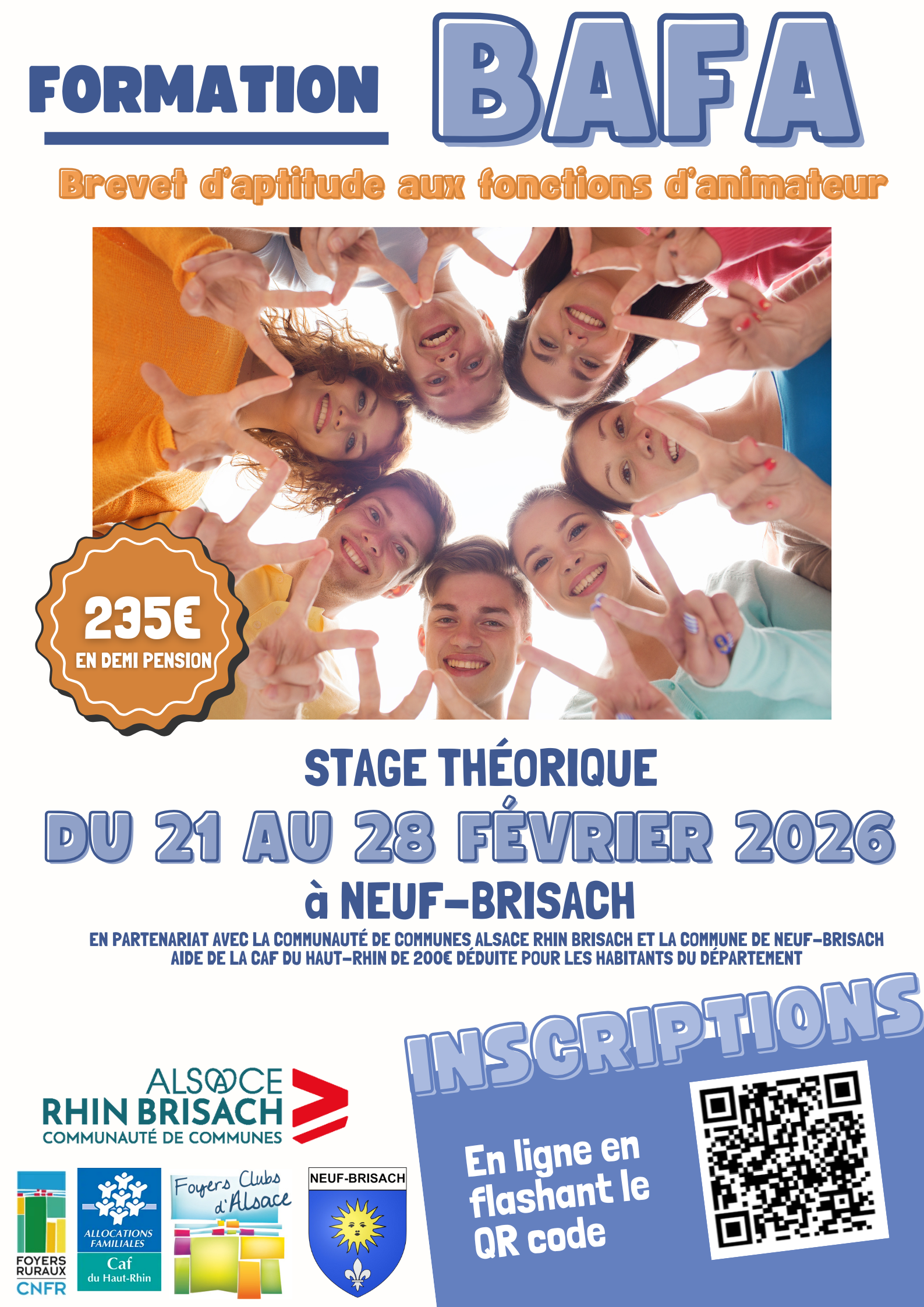 affiche formation bafa février 2026