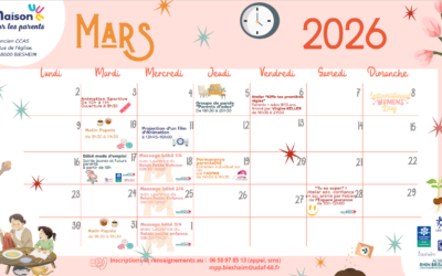 Maison pour les parents : programme de mars