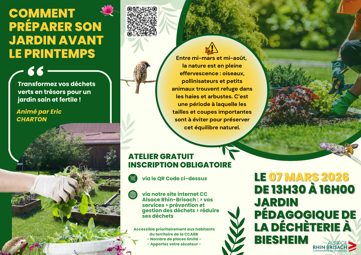 Atelier jardinage au naturel spécial printemps