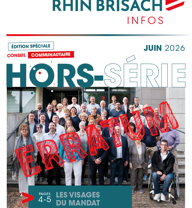 Magazine intercommunal hors-série « Conseil Co' » : ERRATUM