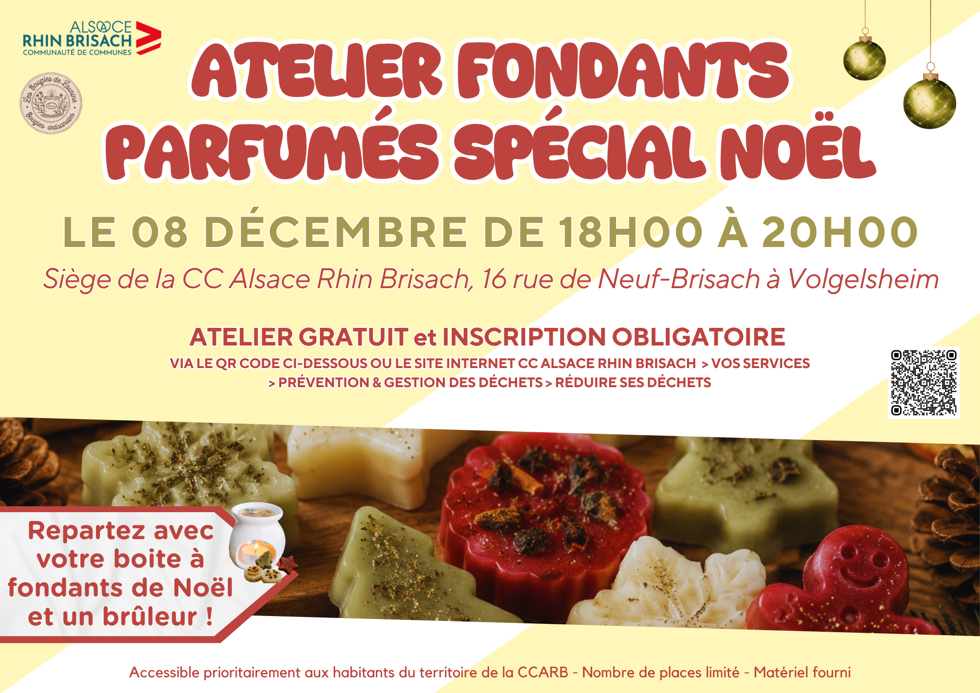 Atelier fondants parfumés spécial Noël le 8 décembre 2026