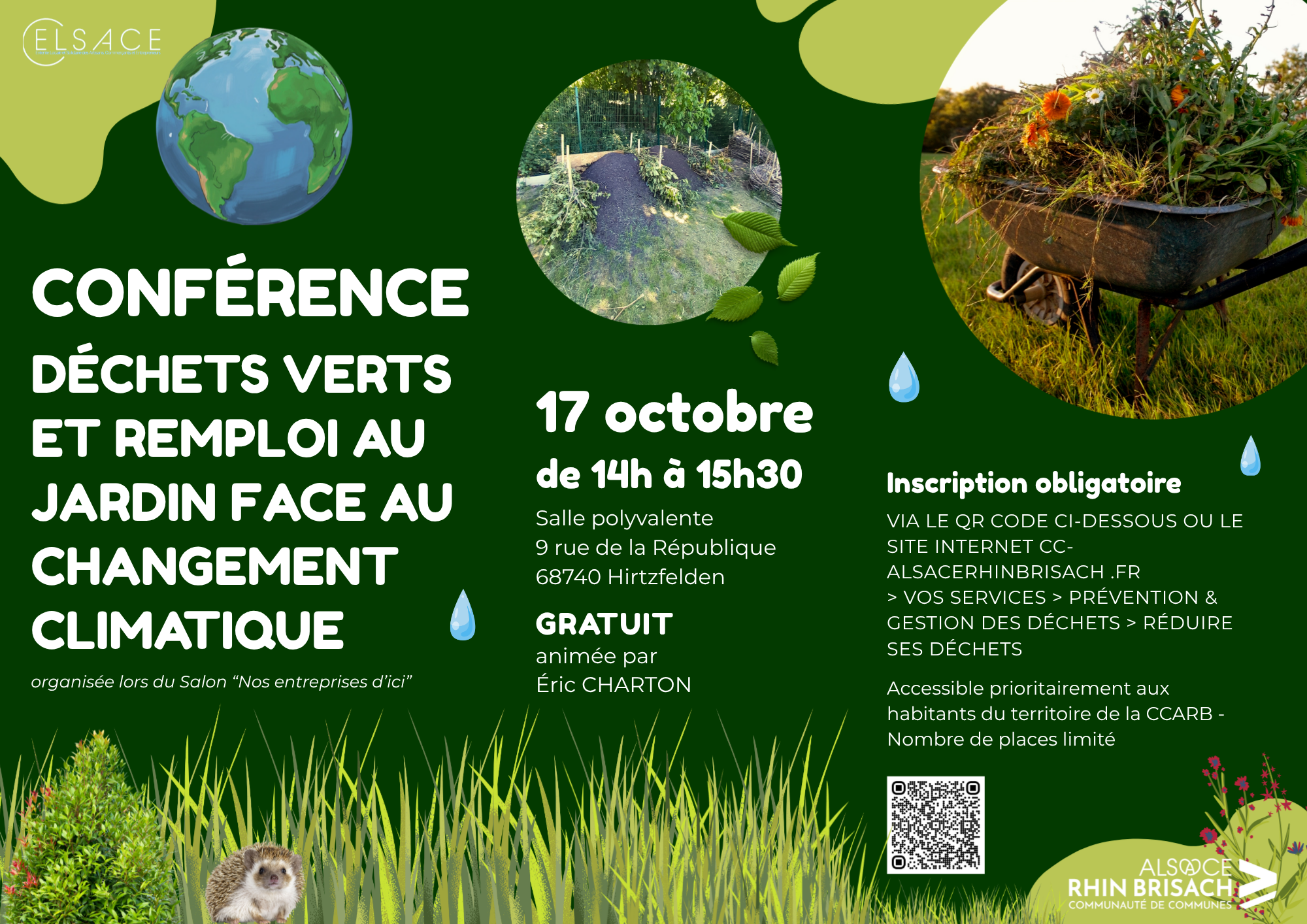 conférence déchets verts et remploi au jardin le 17 octobre 2026