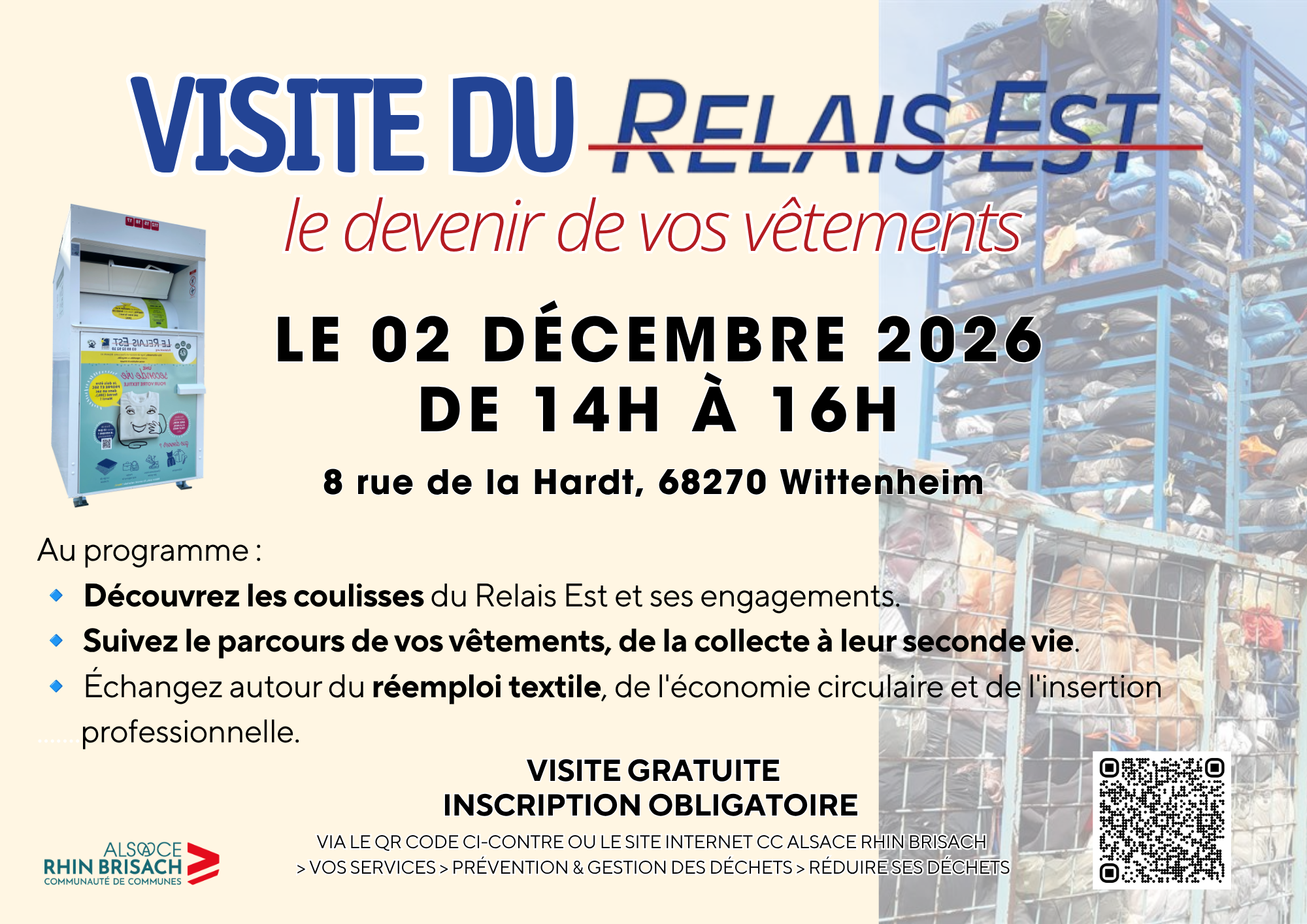 Visite du Relais Est mercredi 2 décembre 2026