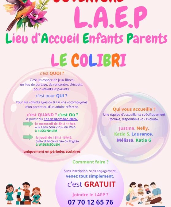 Le Colibri : découvrez le Lieu d&rsquo;Accueil Enfants-Parents (LAEP)